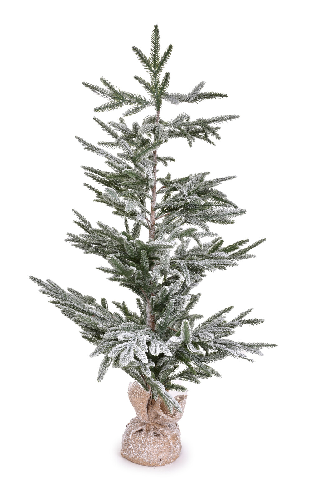 ZASNĚŽENÝ SMRK | vánoční stromek na jutovém podstavci | 130 cm