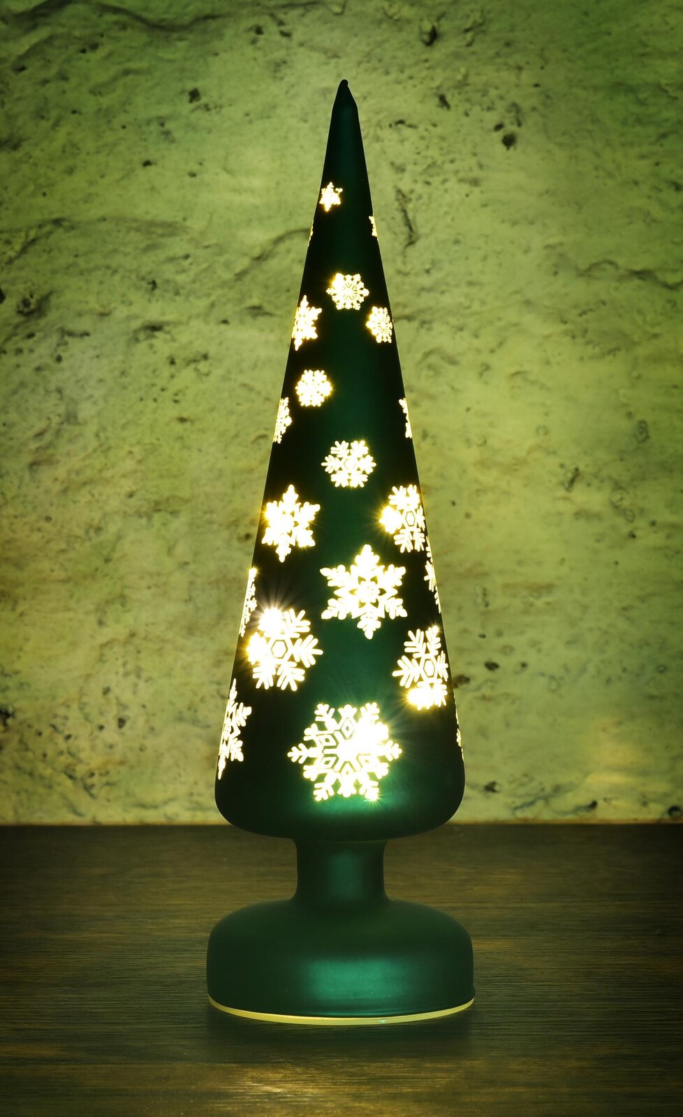 LESNÍ HVĚZDA | LED svítící stromeček | zelený | 31 cm