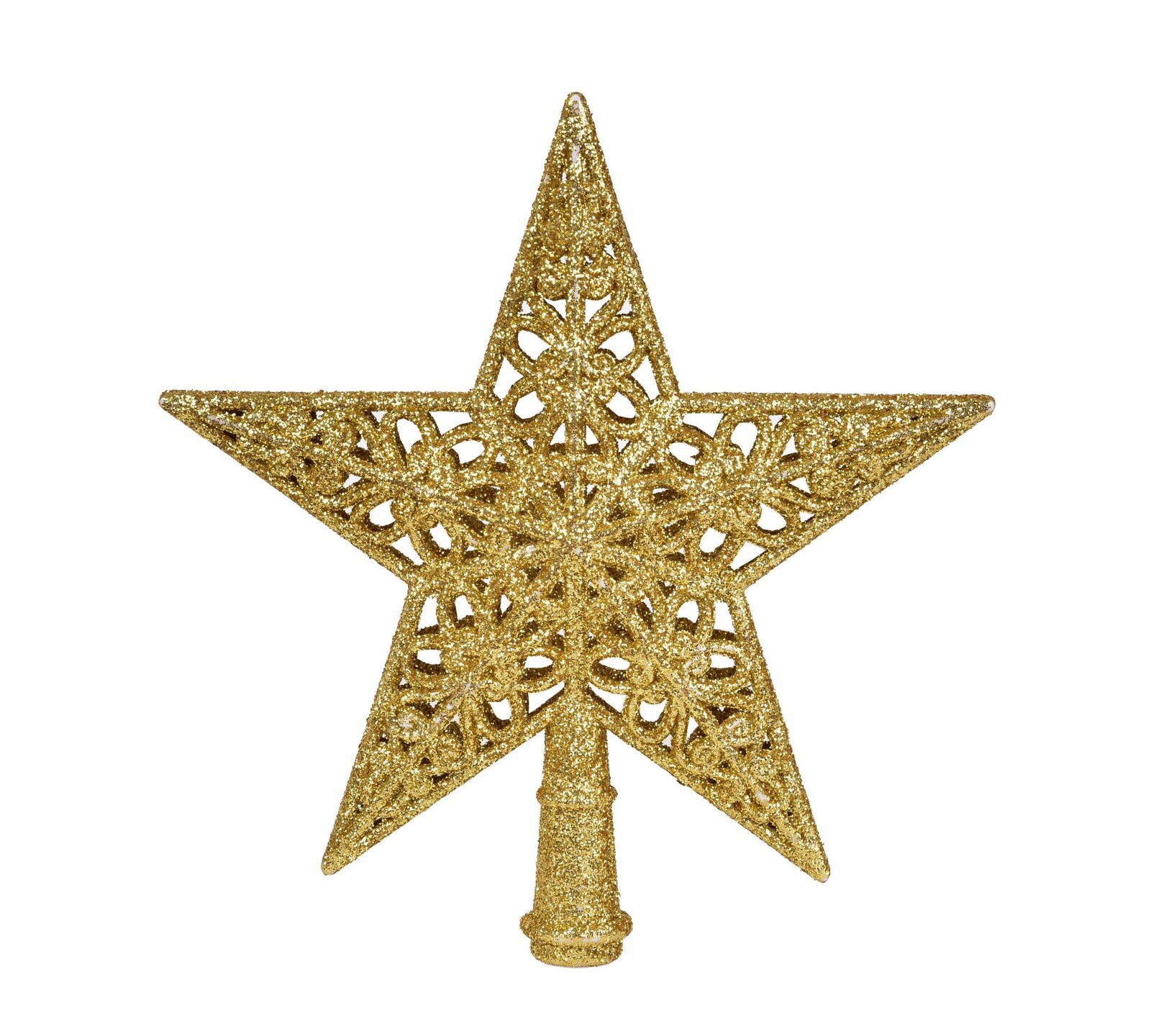 VÁNOČNÍ KORUNA | hvězda na stromek | zlatá krajková třpytivá