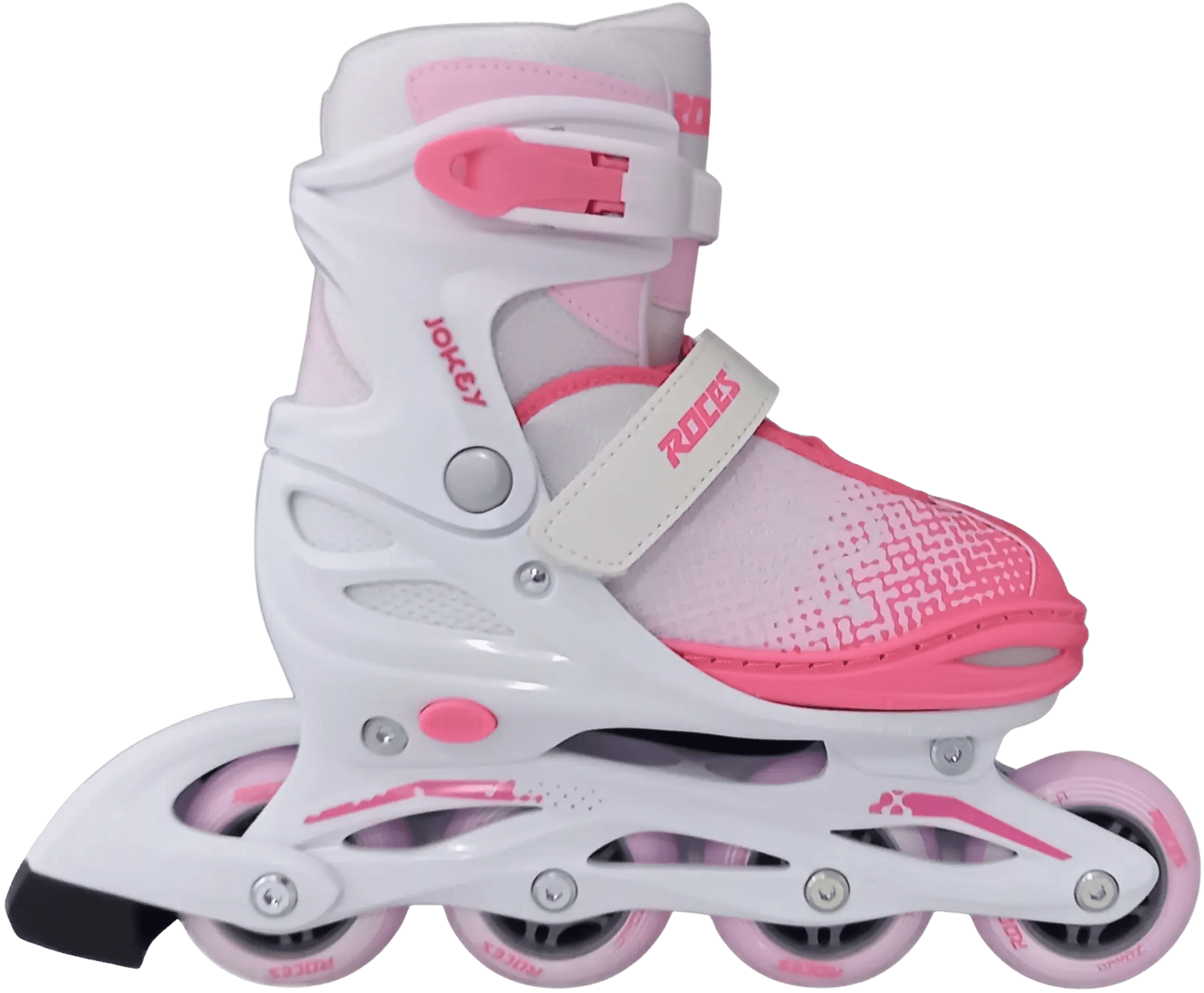 Roces - Jokey X White/Pink - kolečkové nastavitelné brusle Velikost (brusle): 38-41