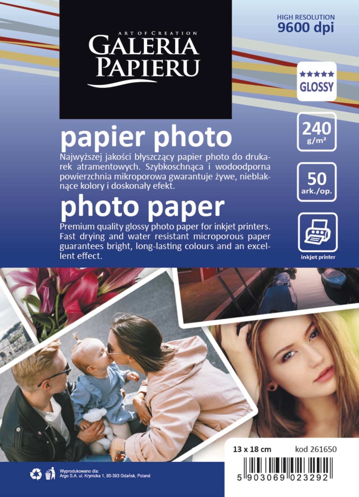 Galeria Papieru Fotopapír - 13 x 18 cm, 240 g/m2, lesklý, 50 listů