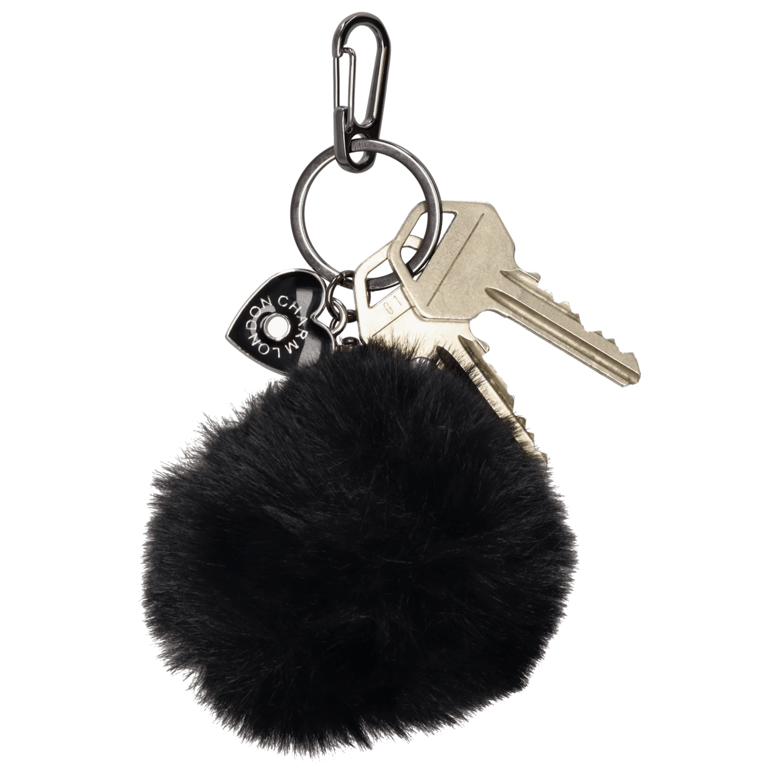 Plyšová klíčenka Charm London Buckingham - černá