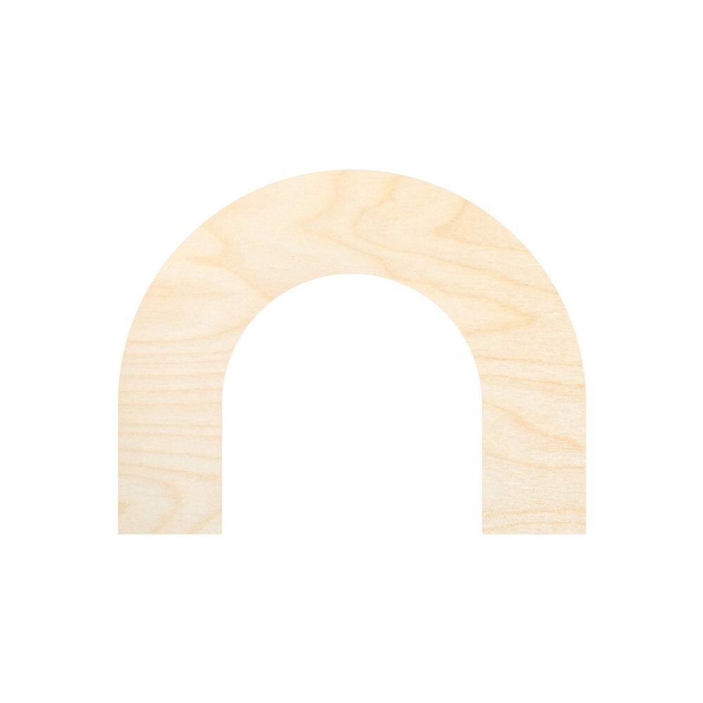 Dřevěný výřez duha plná 22,5cm - 1 ks