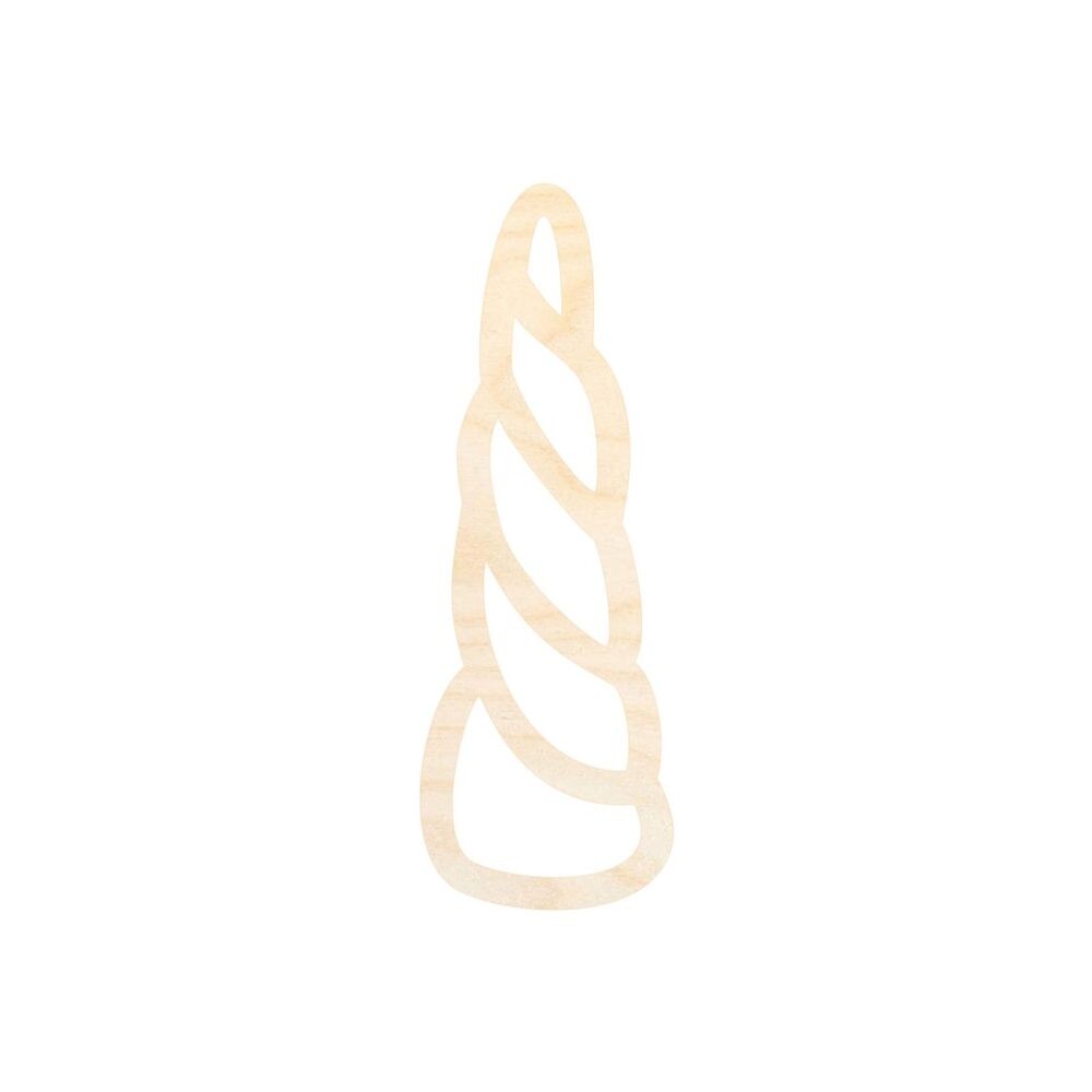 Dřevěný výřez pro Macramé roh jednorožce 25cm - 1 ks