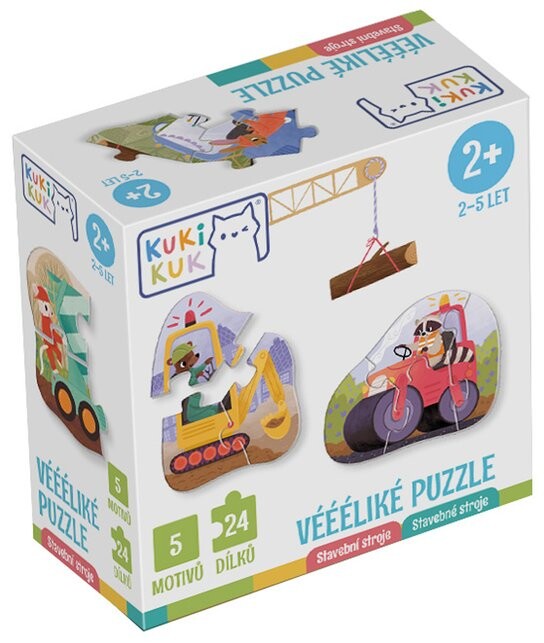 Véééliké puzzle Stavební stroje