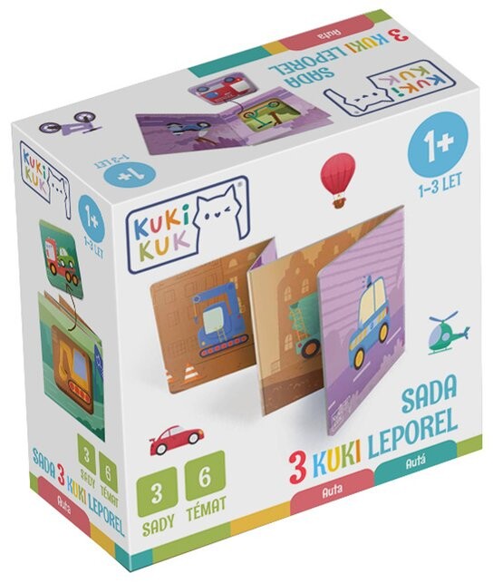 Sada 3 KUKI leporel Auta