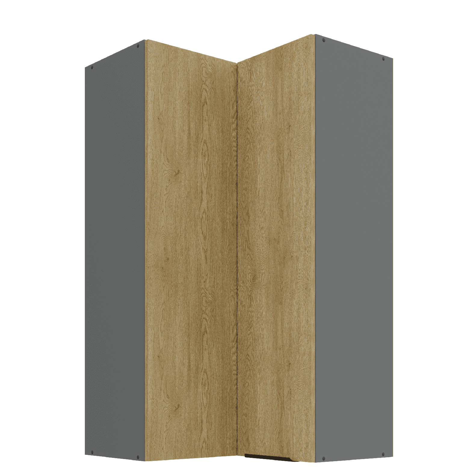 Horní rohová skříňka Cremona ANT 60x60 GN-108 1F (90°) Barva korpusu: Antracit, Barva dvířek: Dub Cremona