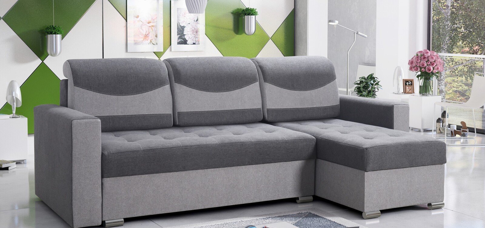 Sedací souprava Artur - AN-3646 / AN-3647 Provedení: Levá varianta, látka: AN-3646 / AN-3647