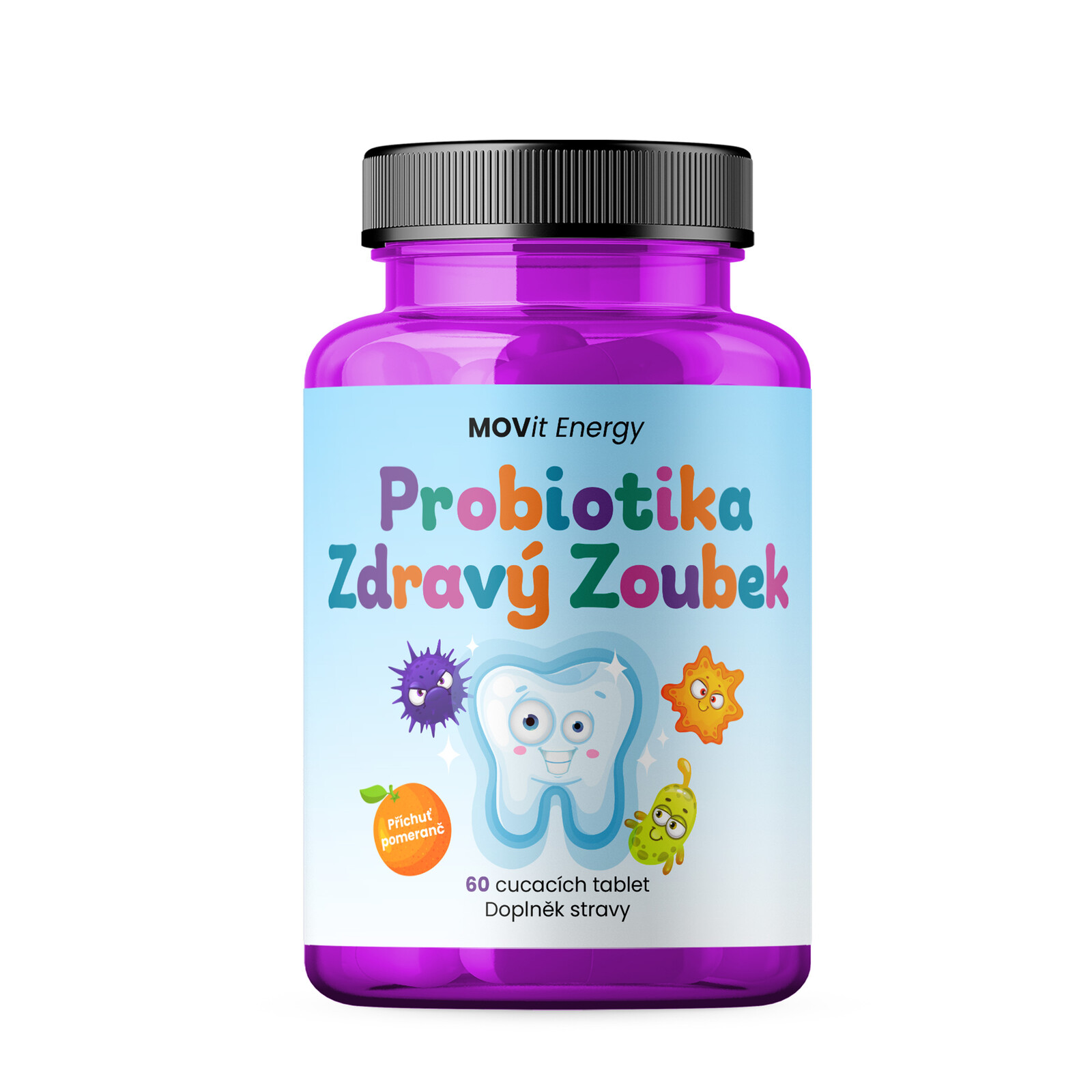 MOVIT ENERGY Probiotika pro děti ZDRAVÝ ZOUBEK 60 tablet