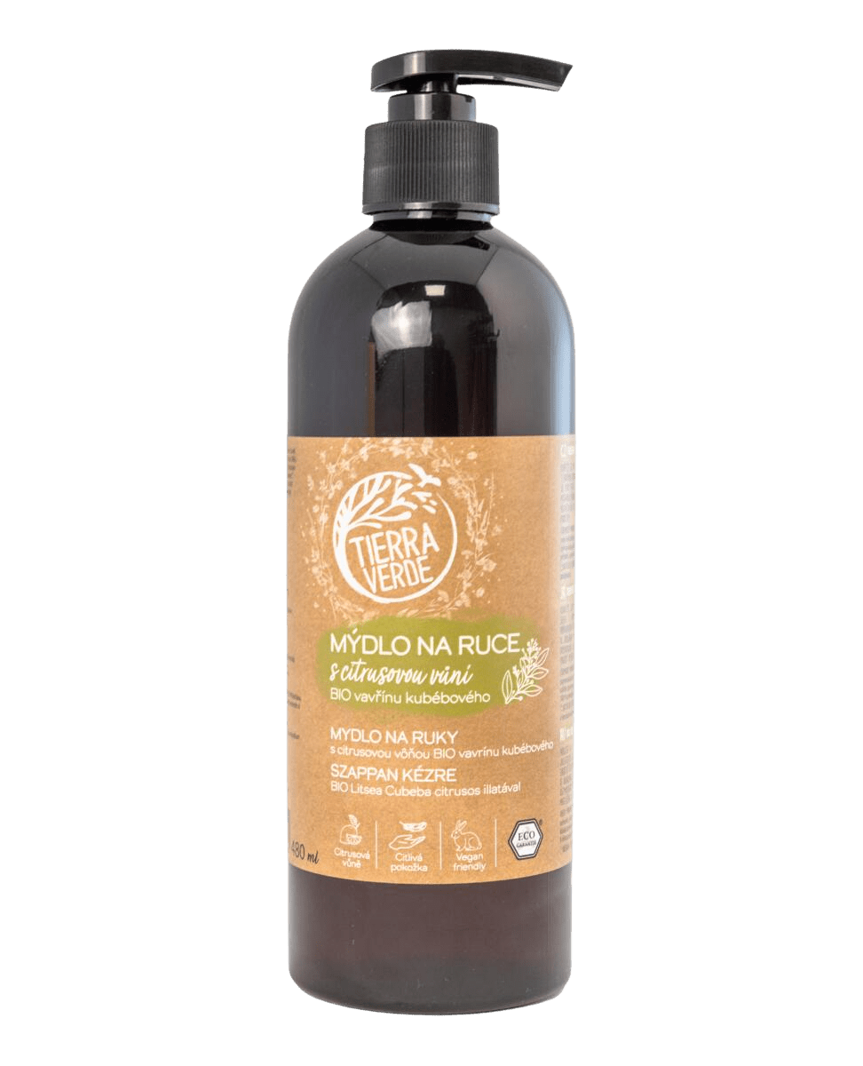 TIERRA VERDE Tekuté mýdlo na ruce – BIO vavřín 480 ml