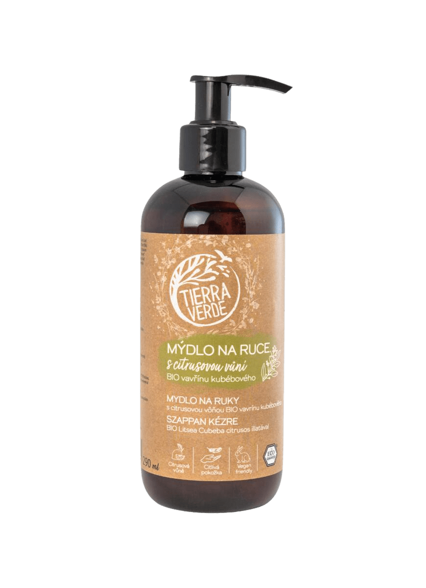 TIERRA VERDE Tekuté mýdlo na ruce s vůní BIO vavřínu kubébového 290 ml