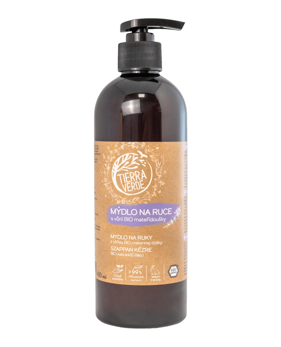 TIERRA VERDE Tekuté mýdlo na ruce s vůní BIO mateřídoušky 480 ml