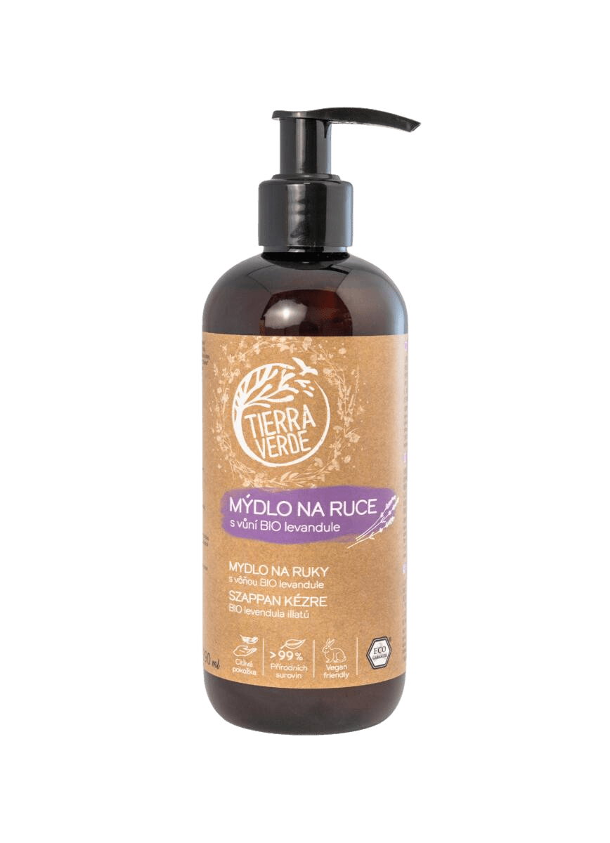 TIERRA VERDE Tekuté mýdlo na ruce s vůní BIO levandule 290 ml