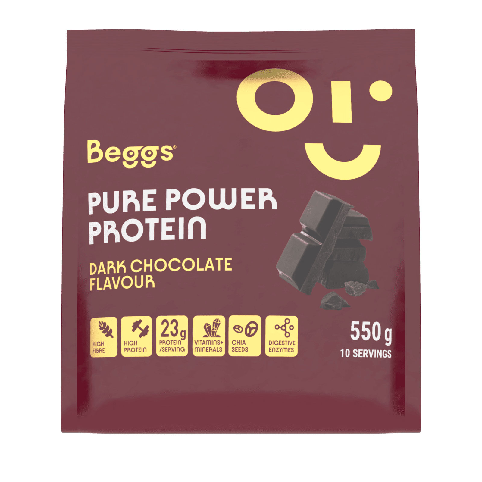BEGGS Pure Power Protein Dark Chocolate 550 g