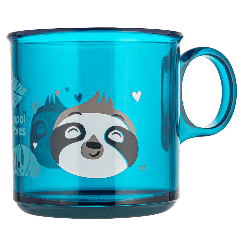 CANPOL BABIES Hrneček protiskluzový Exotic animals - tyrkysový, 170ml