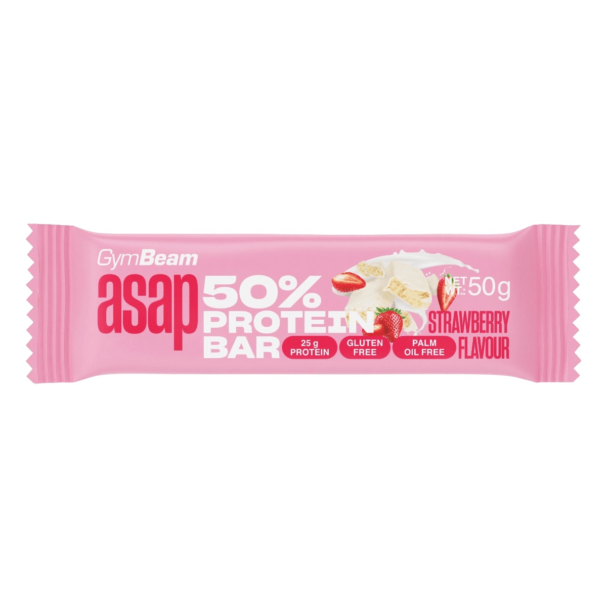 GYMBEAM ASAP 50% Protein Bar - jahoda 50 g