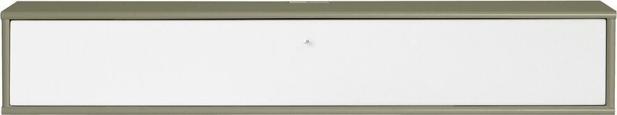 Bílý/khaki TV stolek 133x22x32,5 cm Mistral – Hammel Furniture