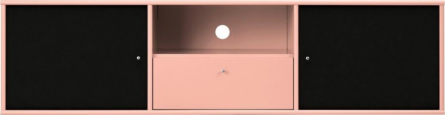 Černý/růžový TV stolek 161x42x45 cm Mistral – Hammel Furniture