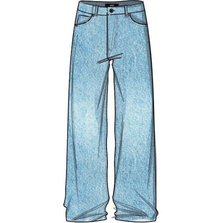 Kalhoty Vans Sirelle Puddle Kids - Modrá - 10