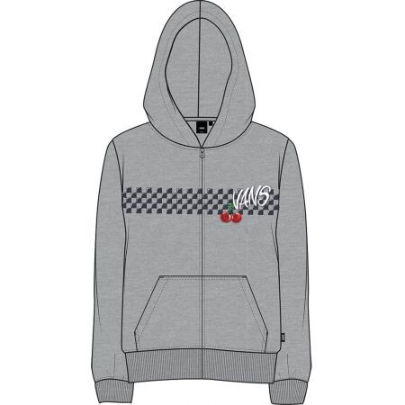 Mikina Vans Checker Cherries Zip Hoodie  - Šedá - 2