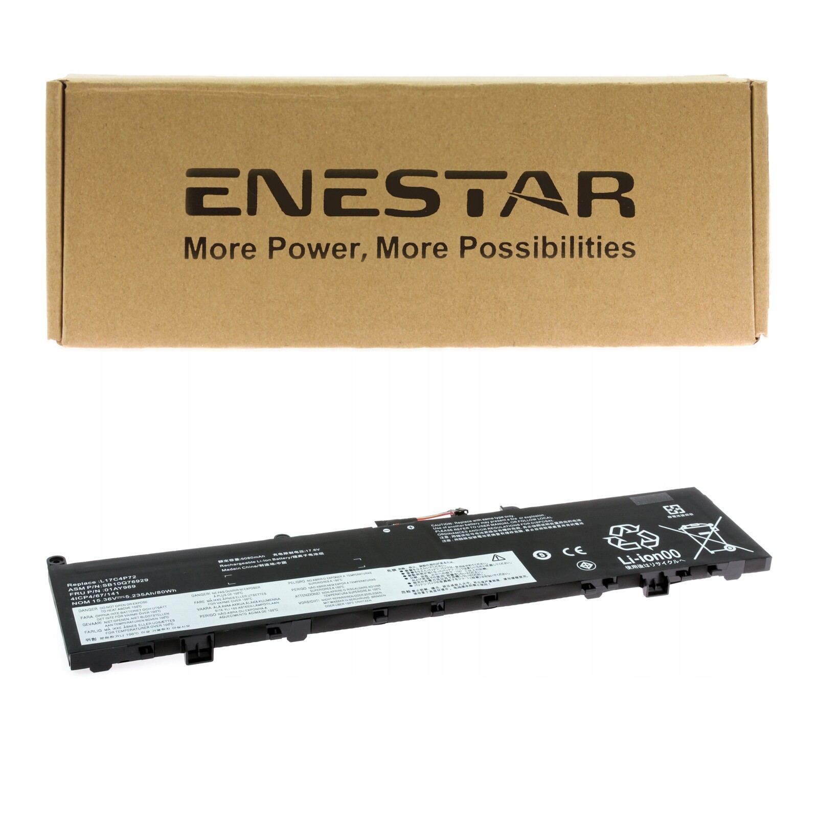 Prémiová baterie pro Lenovo L17C4P72 ThinkPad P1 2019 Gen 1 2 X1 Extreme X1E