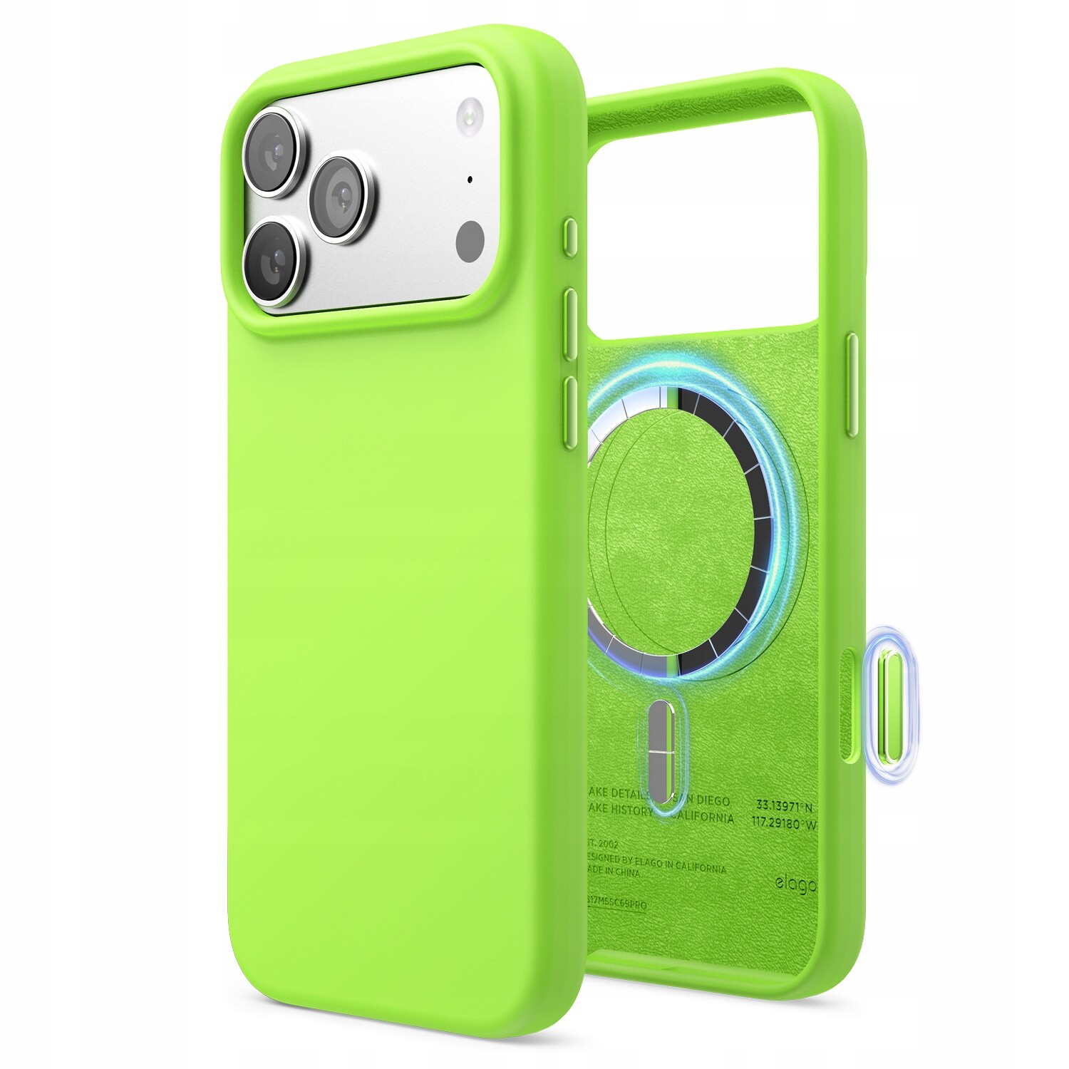 Silikonové Pouzdro s MagSafe Elago pro iPhone 17 Pro Max Lime Green