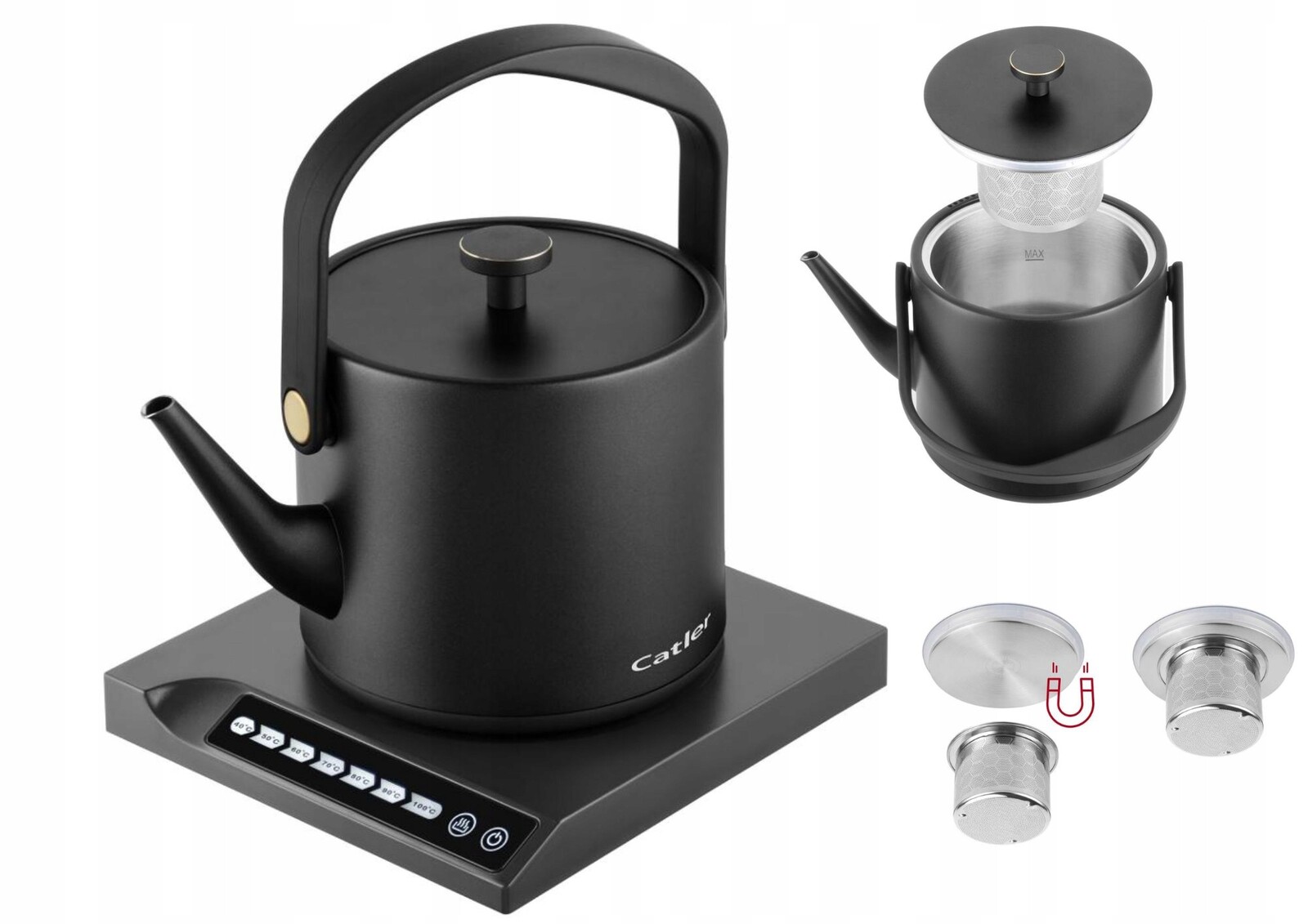 Loftová malá varná konvice s napařovačem 0,6 l Regulace teploty jako Dárek Catler