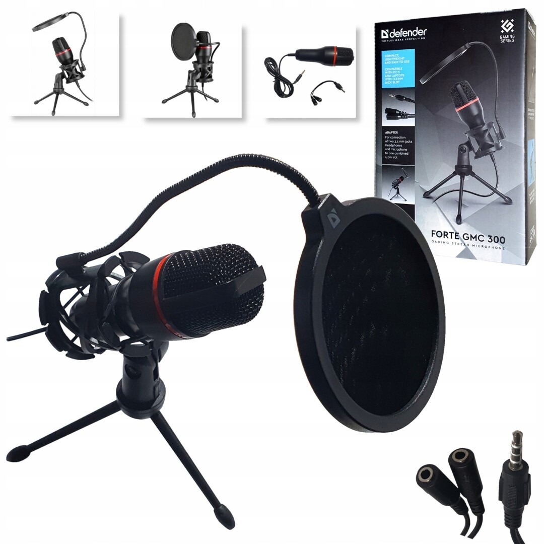 Mikrofon Defender Forte Gmc 300 Streaming Led Rgb
