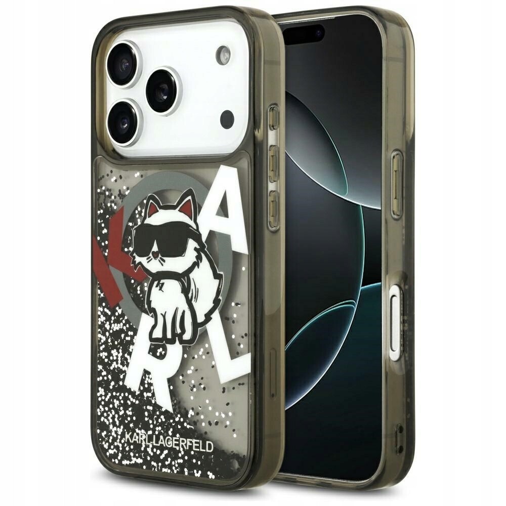 Karl Lagerfeld Liquid Glitter MagSafe pouzdro pro iPhone 17 Pro Max