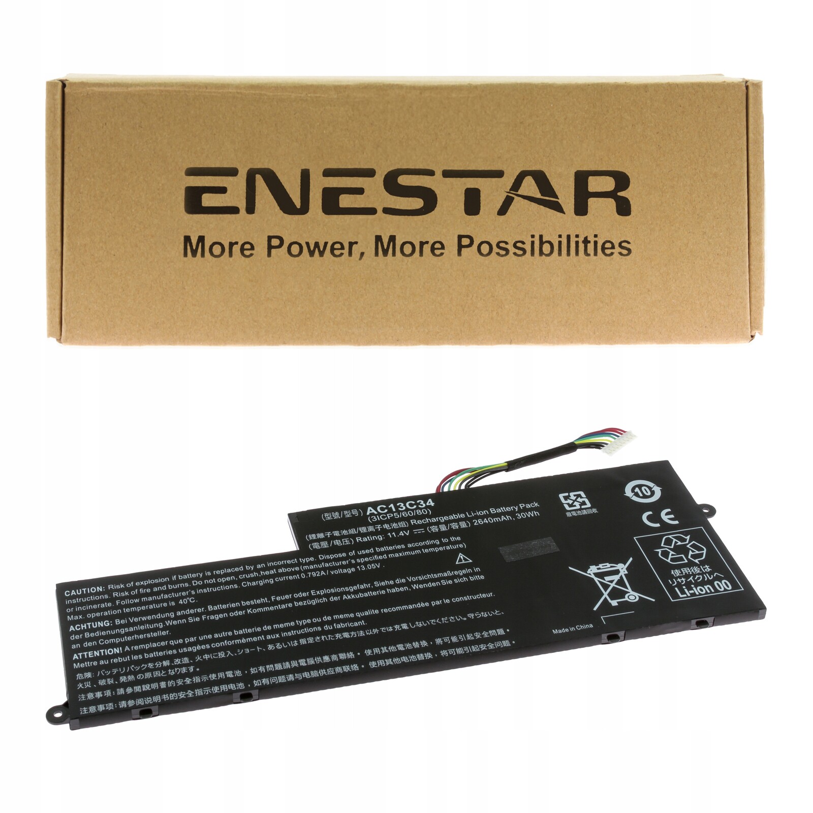 Prémiová baterie pro Acer AC13C34 Aspire E3-111 V5-122 V5-122P V5-132 V5-132P