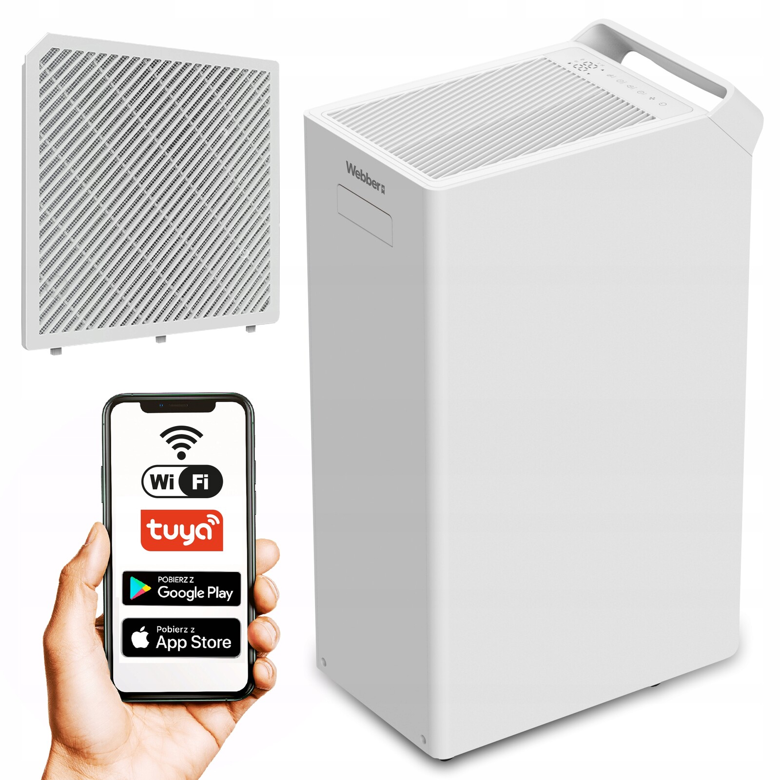 Odvlhčovač vzduchu 20l/24h Velký WiFi časovač Webber DEC600 pohlcovač