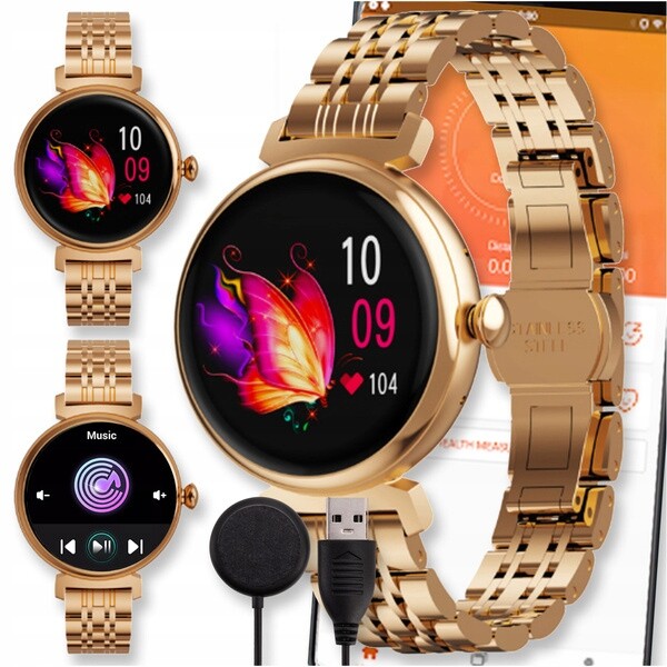 Chytré Hodinky Černé, Conversation Menu , Amoled, Pl , Smart Pro Gt Dámské