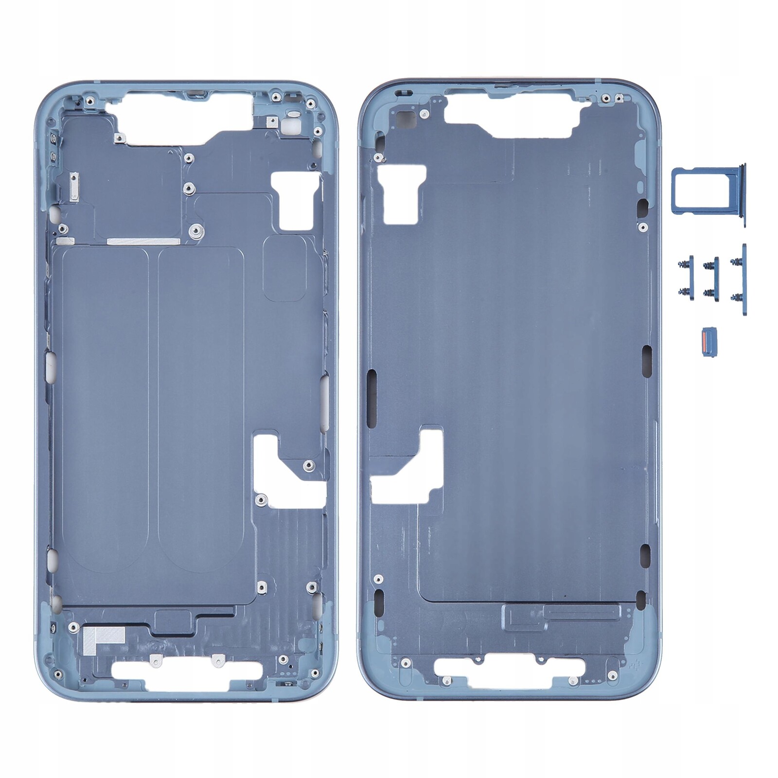 Tělo Modré pro iPhone 14 Rámeček Pouzdro Střední tlačítka Sim