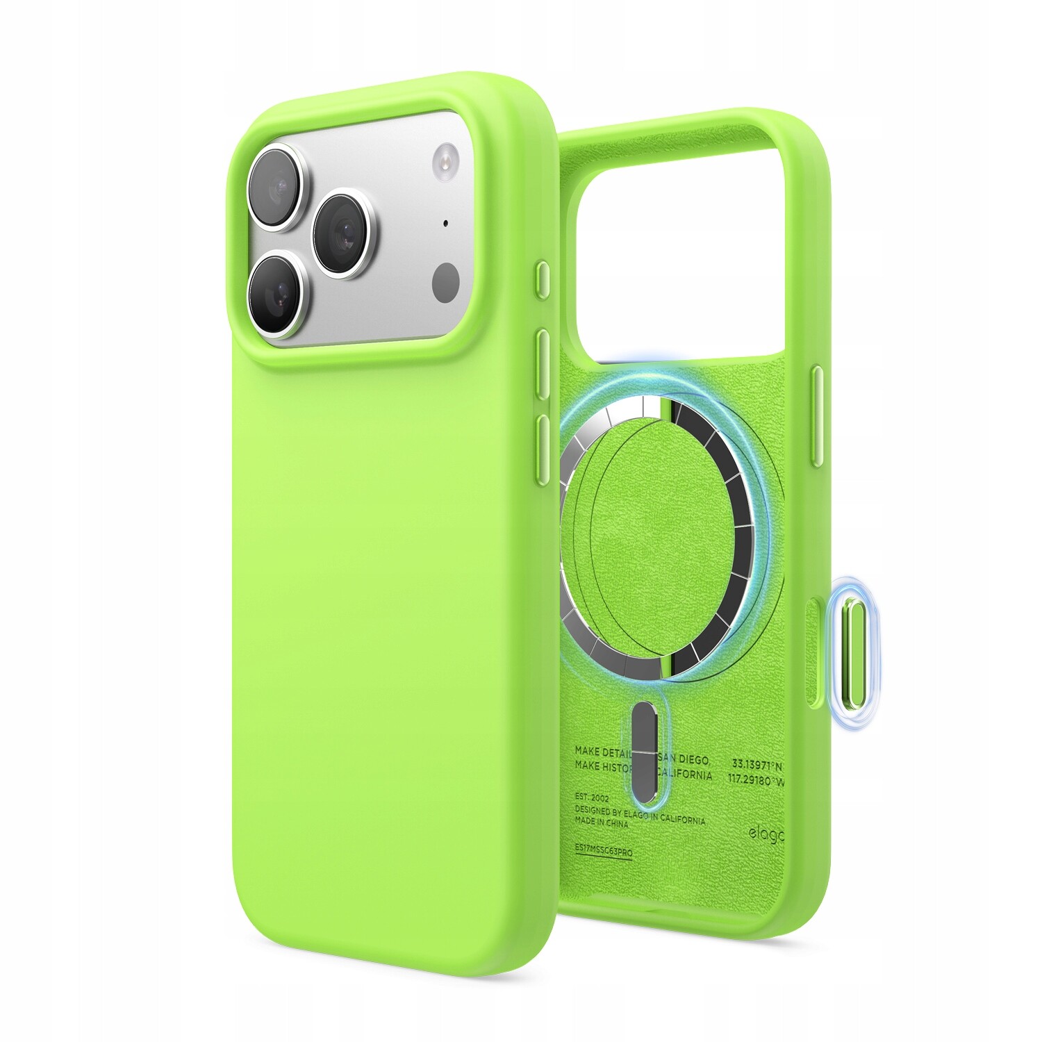 Silikonové Pouzdro s MagSafe Elago pro iPhone 17 Pro Lime Green