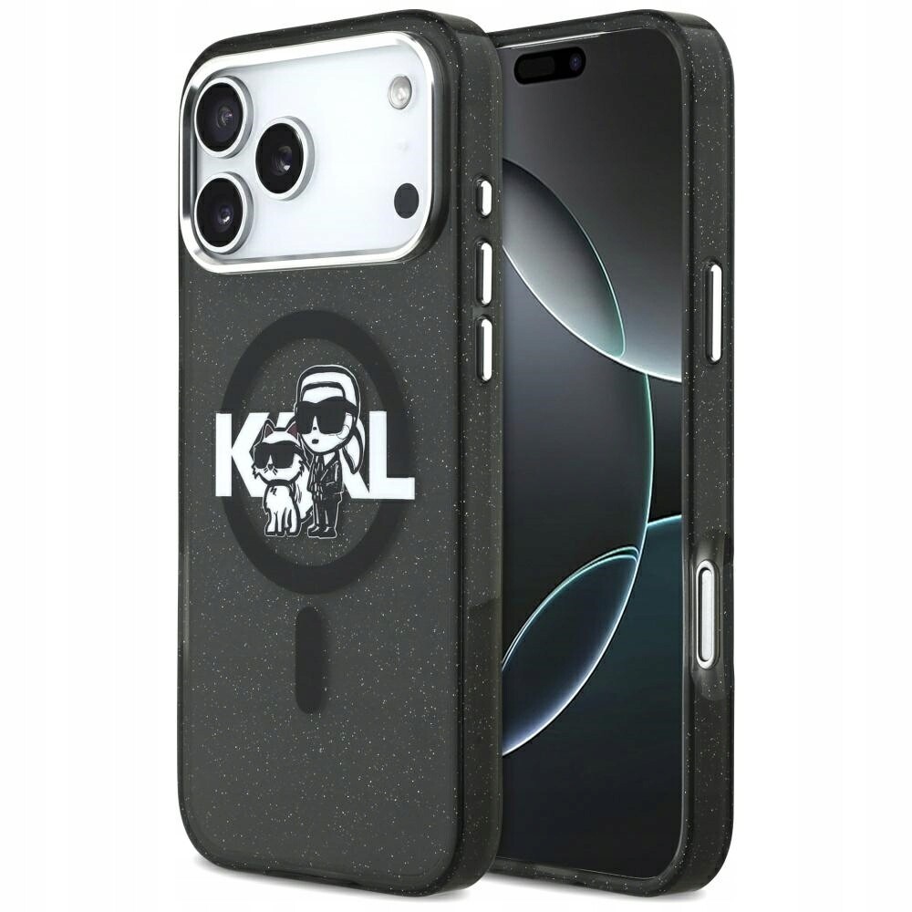 Pouzdro Karl Lagerfeld IML Glitter MagSafe pro iPhone 17 Pro Max