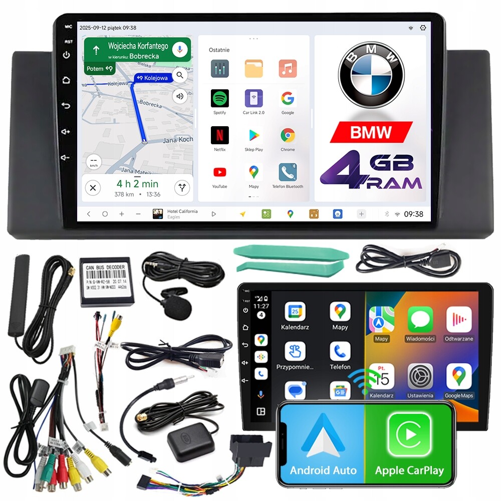 Autorádio Ncs D9 Bmw X5 E53 2000-2005 Android Navigace 4GB Lte