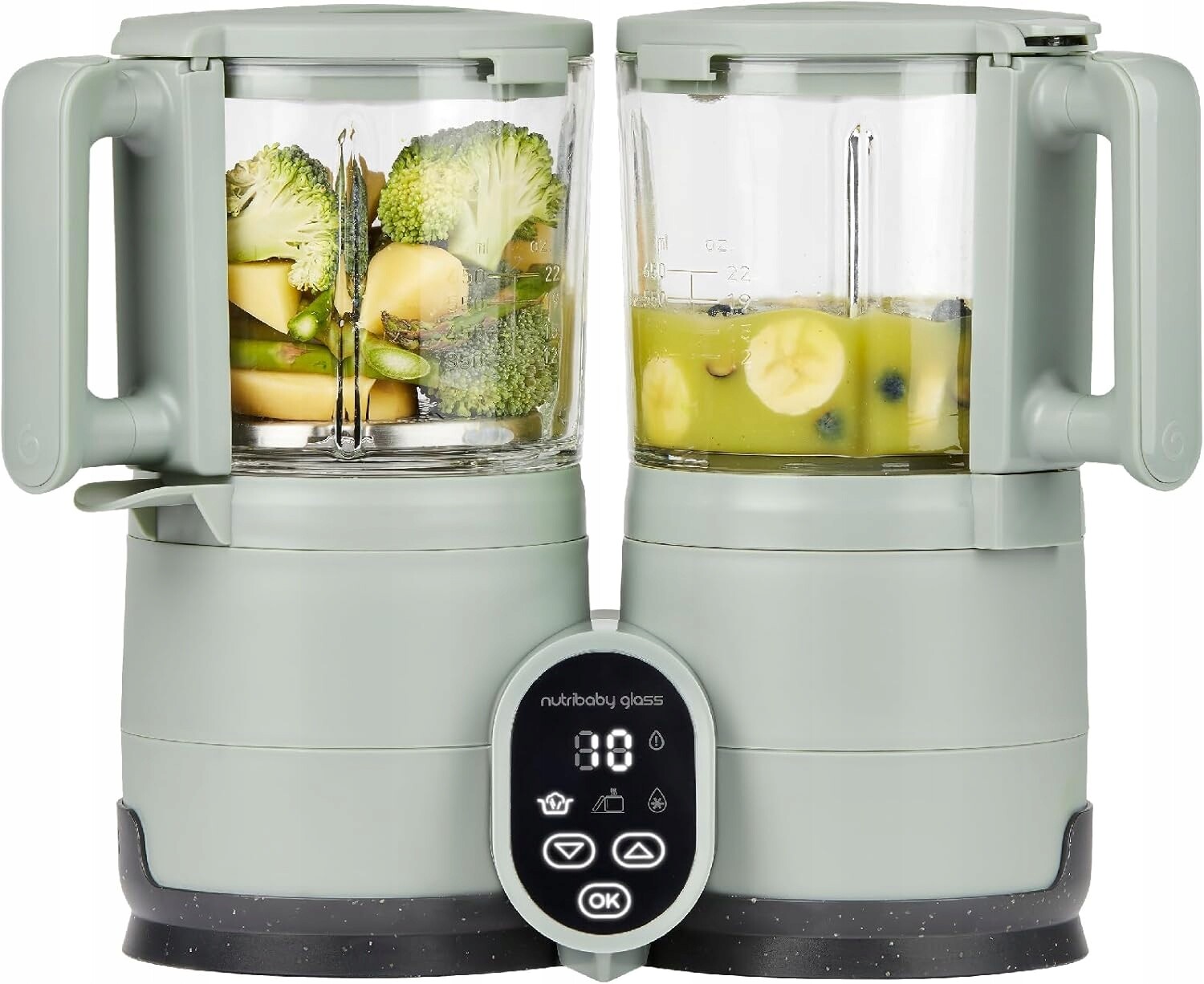 Babymoov Multifunkční Kuchyňský Robot Nutribaby Glass Celadon Green 800W