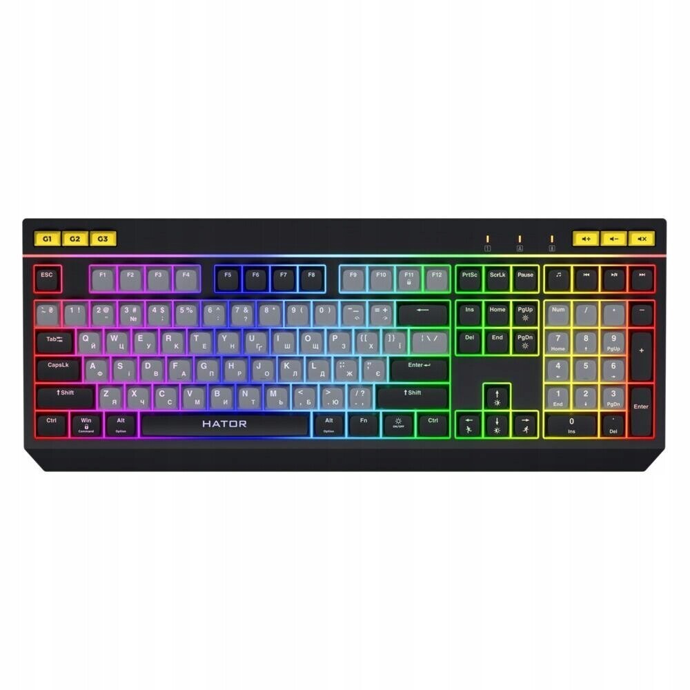 Drátová klávesnice Hator Icefall HTK401US s podsvíceným herním programováním