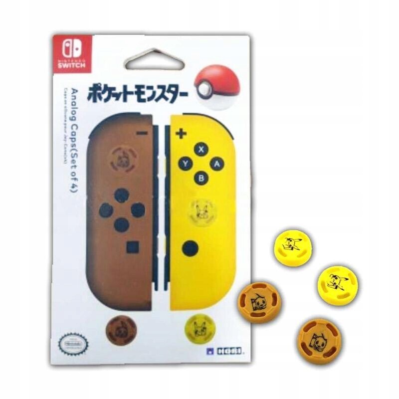 4x Sada silikonových gumiček pro Switch Oled Pokémon Go! Eevee 4 ks