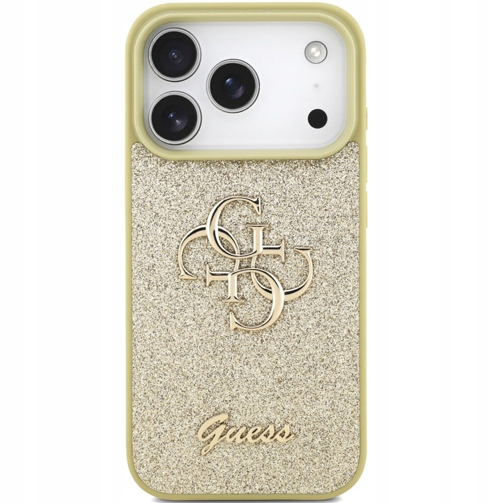 Třpytivý Pouzdro Guess pro iPhone 17 Pro, pevný obal , zadní kryt telefonu