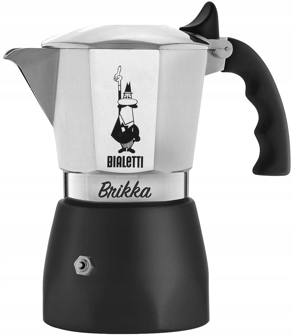 Moka Konvice Bialetti New Brikka Stříbrná 170 ML 4 Šálky, Pěna Crema