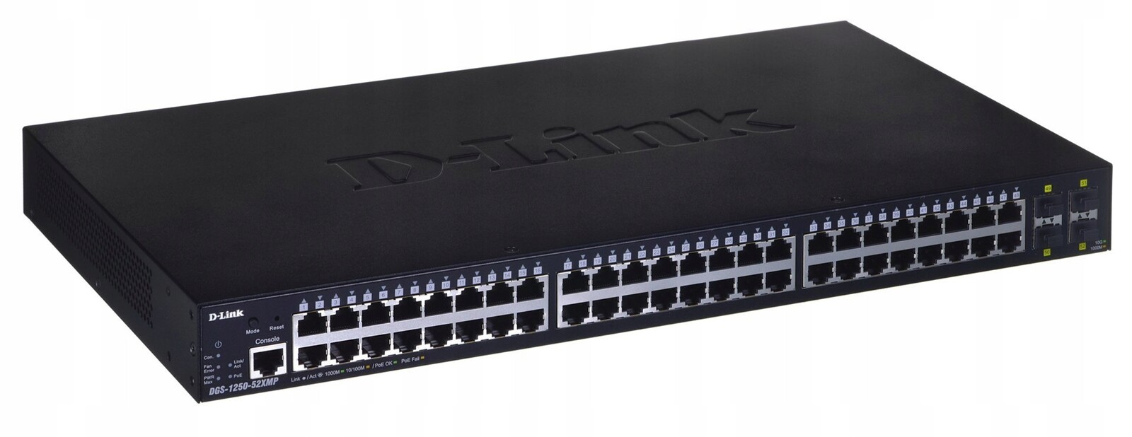 D-Link DGS-1250-52XMP 48GE PoE+ 4SFP+ Přepínač