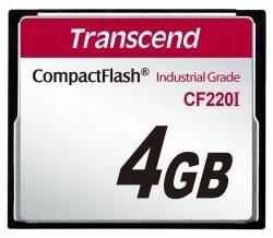 Paměťová karta Transcend CompactFlash CF180I, 4GB, režim Slc, WD-15, široký teplotní rozsah.