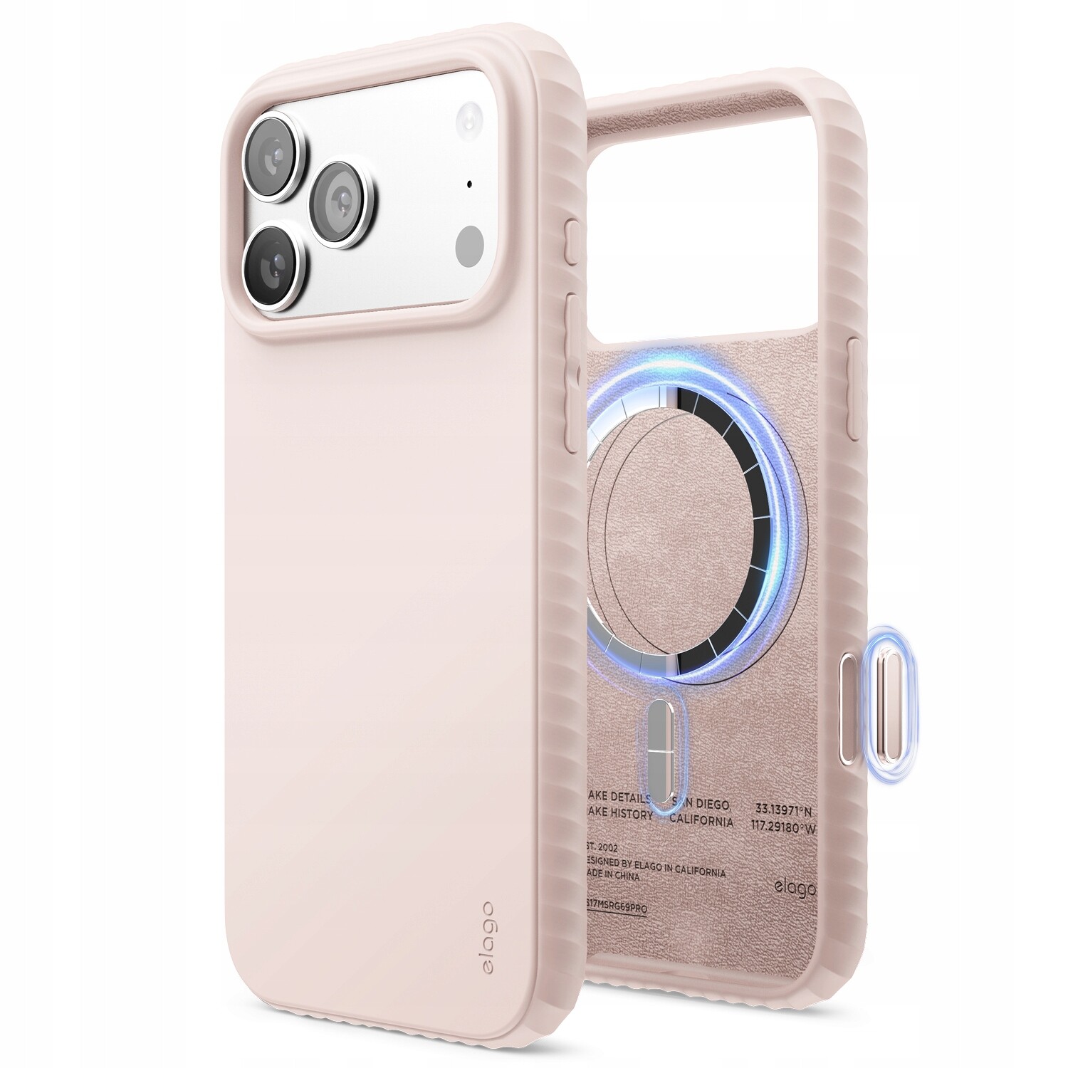 Silikonové Pouzdro Elago Ridge s MagSafe pro iPhone 17 Pro Max světle Pink