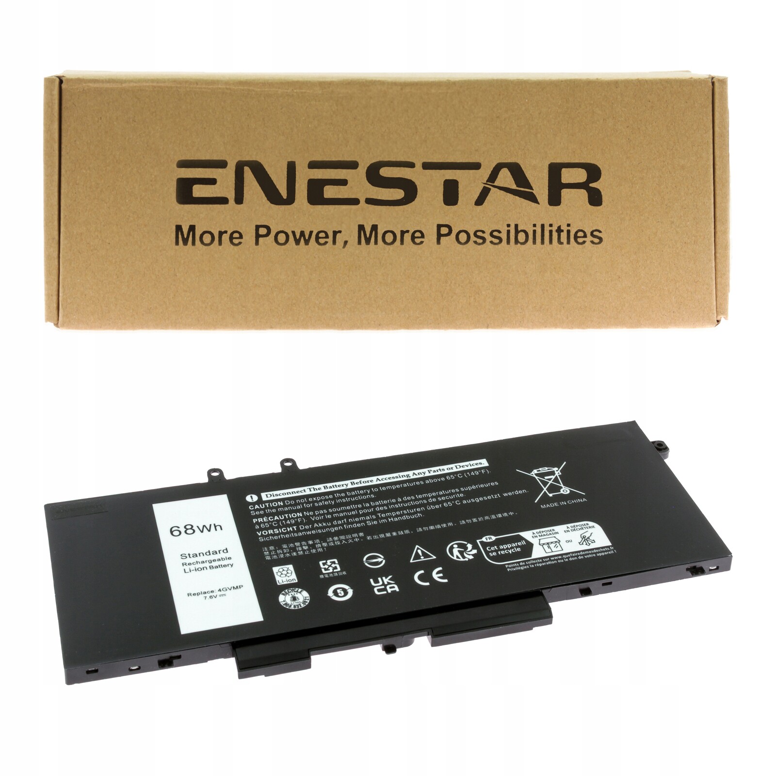 Prémiová baterie pro Dell 4GVMP C5GV2 Latitude 5400 5410 5500 Precision 3540