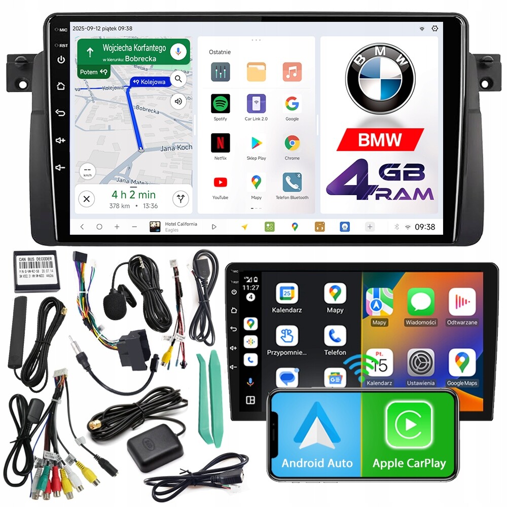 Autorádio Ncs D9 Bmw E46 1998-2005 Android Navigace 4GB Lte