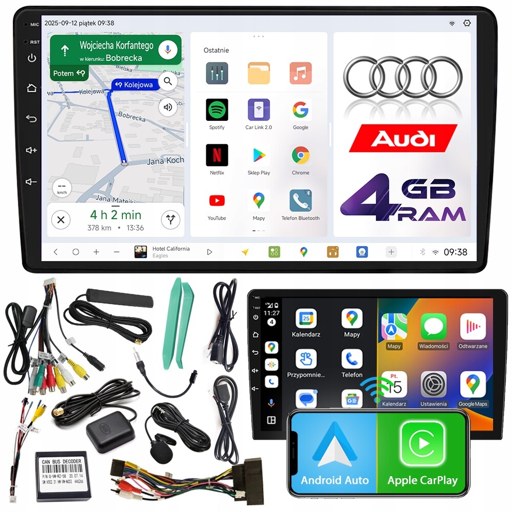 Autorádio Ncs D9 Audi A4 B6 2000-2004 Android Navigace 4GB Lte