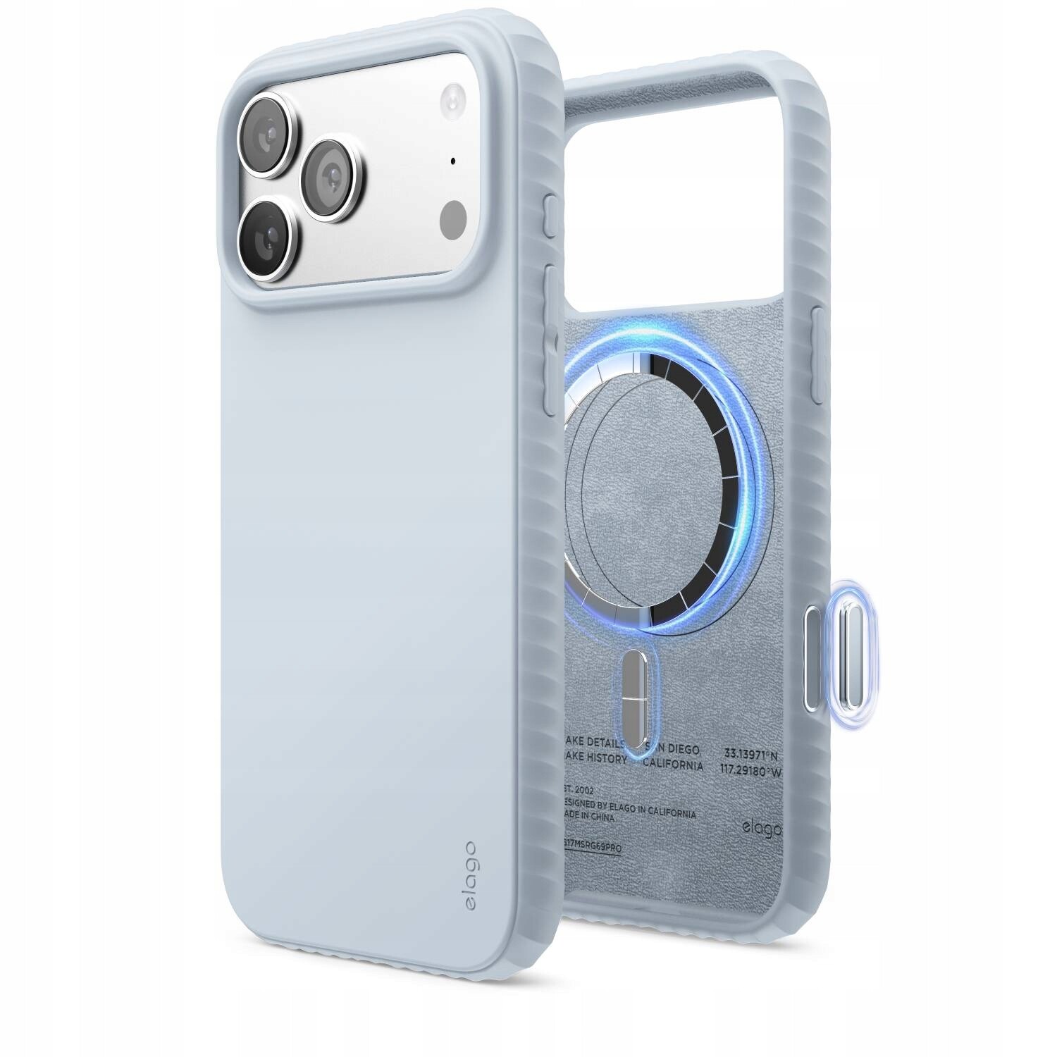 Silikonové Pouzdro Elago Ridge s MagSafe pro iPhone 17 Pro Max Light Blue