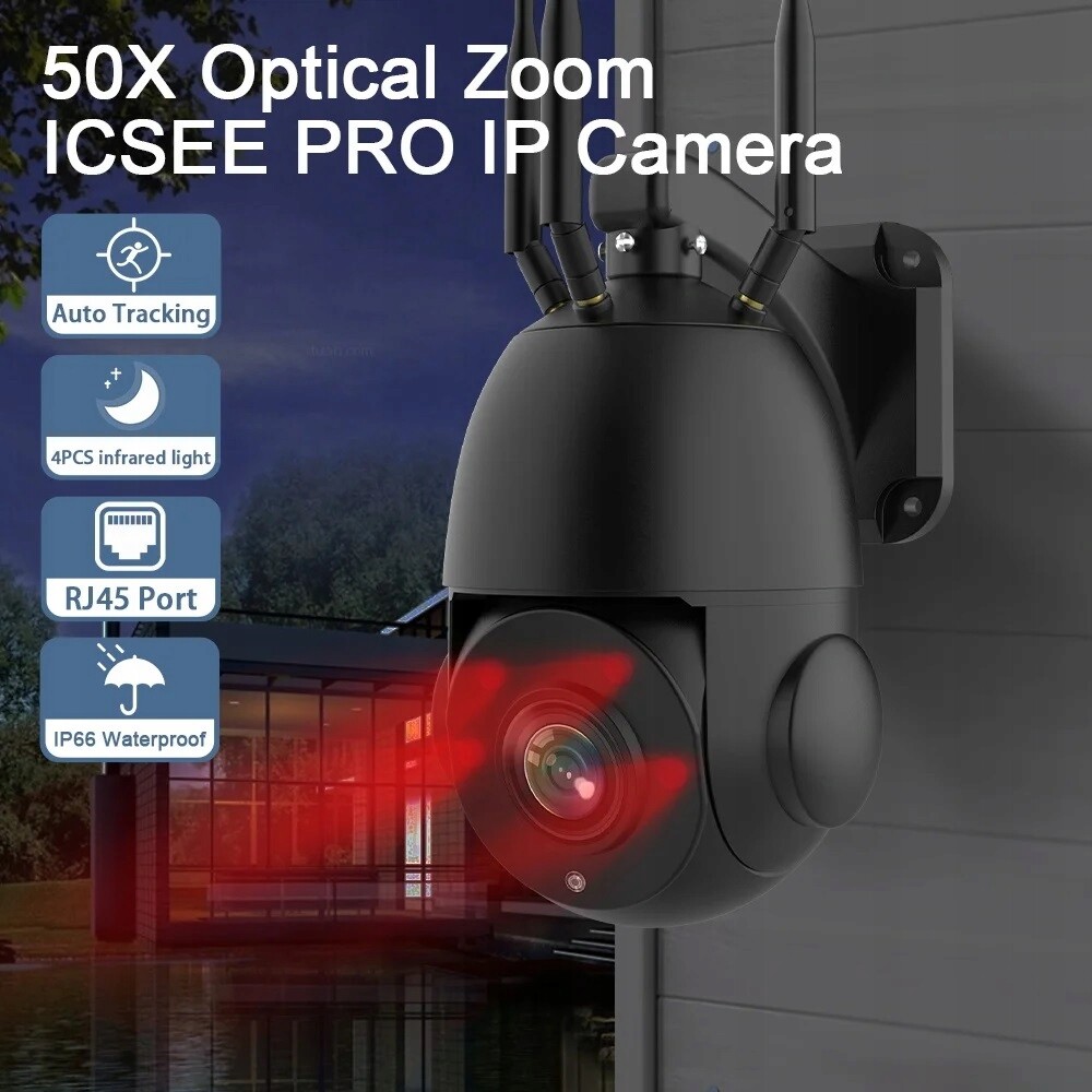 kovová kamera 4G Sim 50X optický zoom IR120 m