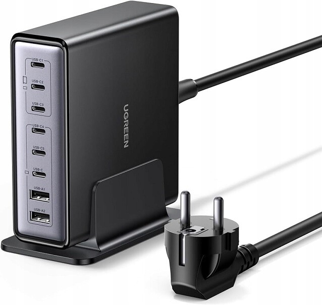 Ugreen X766 8-PORTOVÁ Nabíječka 200W GaN Rychlá Nabíječka 2x Usb 6x Usb-c